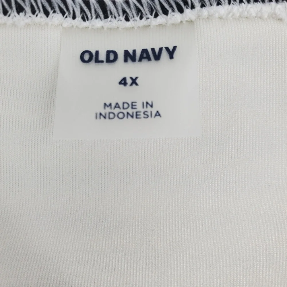 Old Navy Striped Textured Bikini Swim Bottoms Womens 4X Black White New 680795